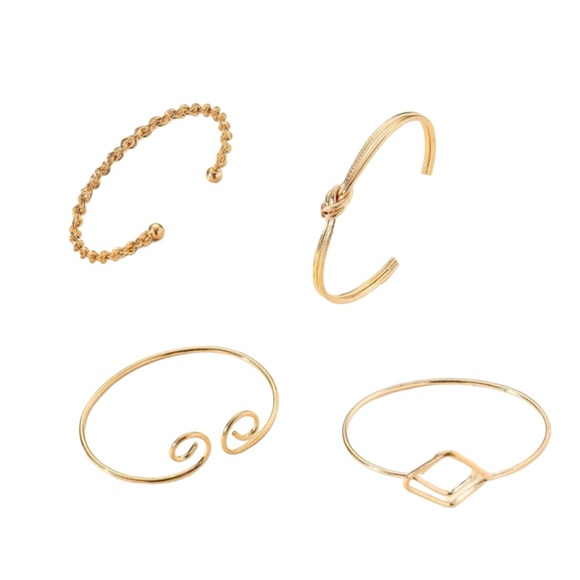 Set of 4 Gold Tone Bracelets - Picture 3 of 5